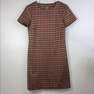 #290 EUC Tommy Hilfiger Red and Black Plaid Mini Dress Size 2